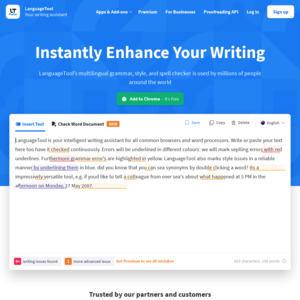 LanguageTool: Your writing assistant