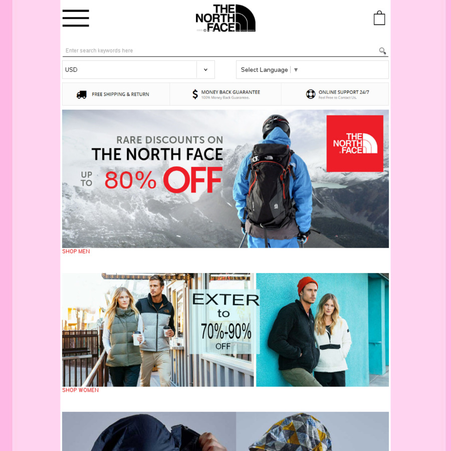 north face outlet website