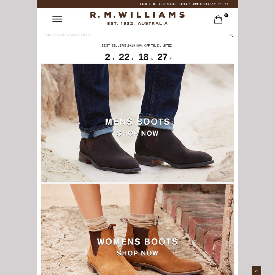 fake rm williams website