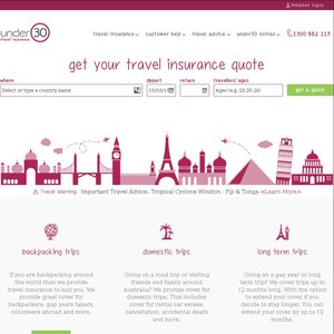 Under 30's Travel Insurance