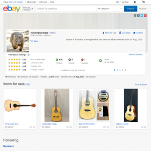 eBay Australia runningwombat