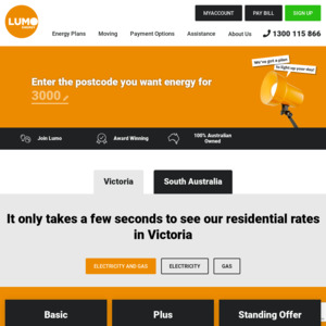 Lumo Energy Deals Coupons Vouchers OzBargain