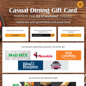 Casual Dining Gift Card