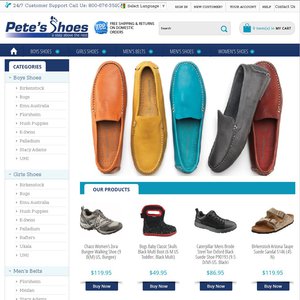 Pete's Shoes Online