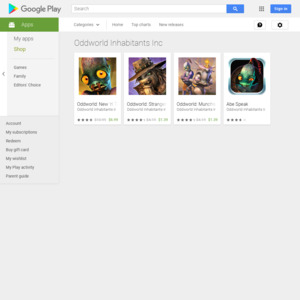 Google Play Oddworld Inhabitants Inc