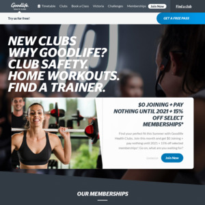 Goodlife Gym Membership Deals