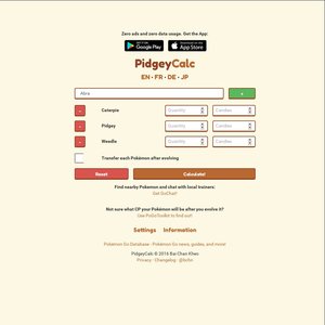 pidgeycalc.com