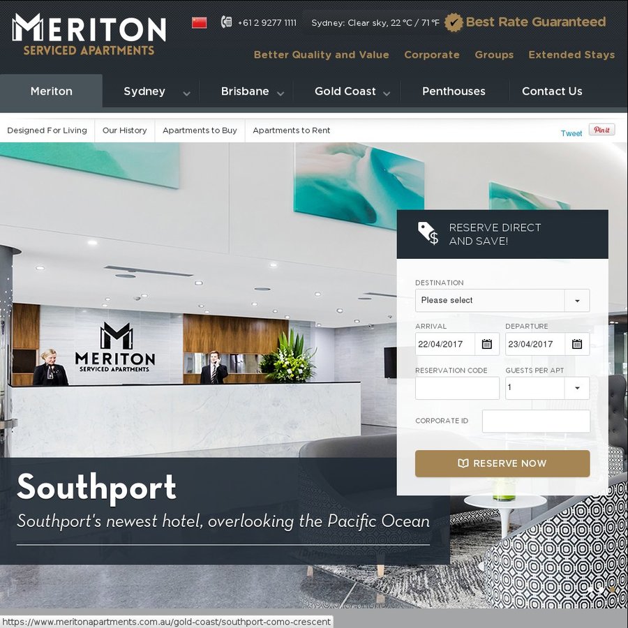 Does Any One Have Any Current Codes for Meriton Apartments? OzBargain Forums