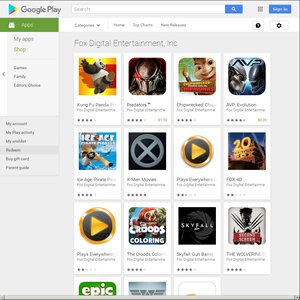 Google Play Fox Digital Entertainment, Inc