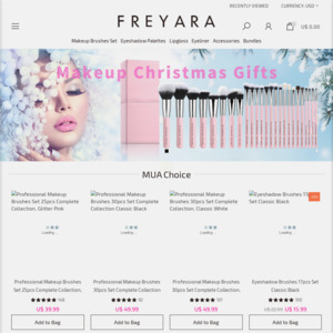 FREYARA Professional Makeup Brushes Set 25pcs Complete Collection, Glitter  Pink