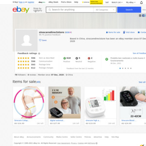 eBay Australia sinocaredirectstore