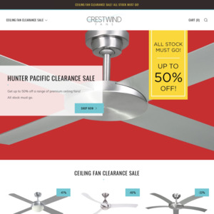 Up To 50 Off Hunter Pacific Ceiling Fans E G Revolution 3 199