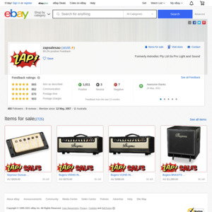 eBay Australia zapsalesau