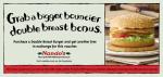 Bigger, Bouncier, Double Breast Burger @ Nando's only for $5.35ea