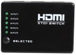 48% off 5 Port HDMI Switcher HD 1080P for HDTV PS3 Xbox360 + IR Remote USD $9.39, Free Shipping