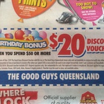 $20 off $50 Spend @ The Good Guys (Qld Only)