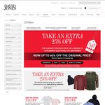 An Extra 25% off a Range of Already Reduced Childrens Wear at David Jones