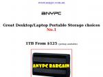1TB Portable External Hard Drive $125 and Some More from Anypc