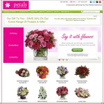 20% Site Wide Petals Florist Network + $10 Del