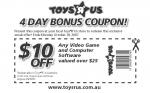 Toys 'R' Us - $10 off any video game or computer software valued over $25