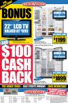 $100 Cashback AND Bonus 22' Samsung LCD TV (RRP $699) with selected Samsung Side-by-Side Fridges