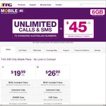 New TPG Mobile Plans 6GB $45 Unlimited Calls and Text