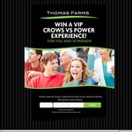 Win a $3,135 VIP Crows Vs Power Exp. from Thomas Farms (Purchase @ Woolworths) [SA only]