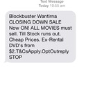 Blockbuster Wantirna VIC, Closing Down Sale: Ex- Rentals from $2