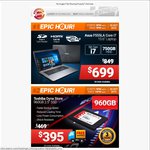 Shopping Express Epic Hour - Toshiba 960GB SSD ($395) i5 NUC ($495) + Free Delivery