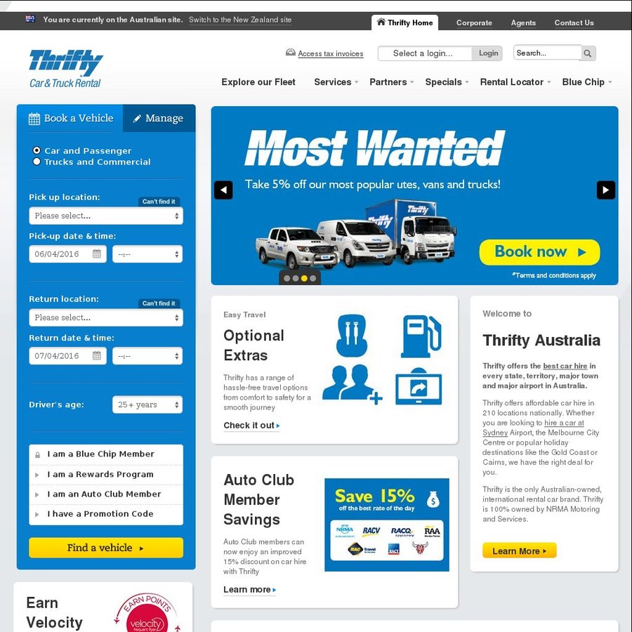 10 Bookings Thrifty Car Rental OzBargain