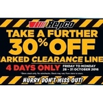 30% off Already Marked Clearance Lines @ Repco 28th-31st October