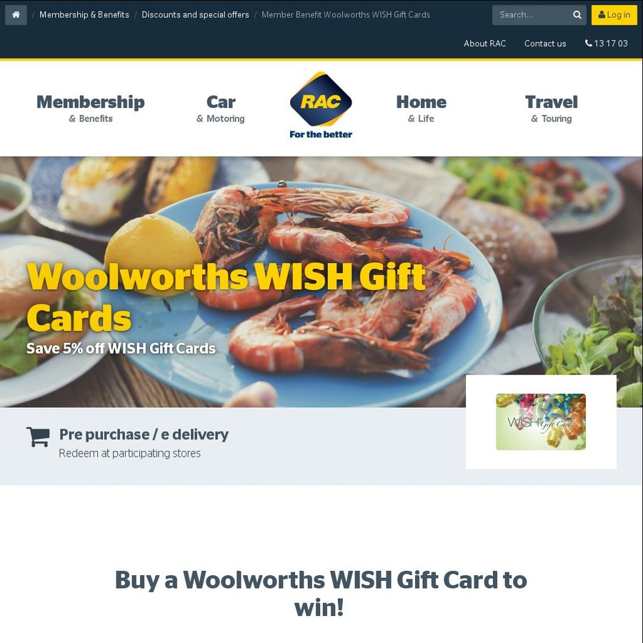 Woolworths WISH Gift Card