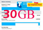 30GB (6x 5GB) Telstra Mobile Broadband Data - $30.00 Posted @ Mobileglobalau eBay
