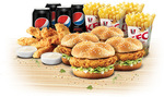KFC Mates Burger Box (4 Burger Combos + 8 Tenders) $29.95