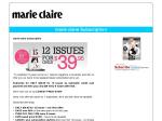 Marie Claire Magazine : 12 issues for $39.95 delivered (save over 59%) 