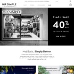 Mr Simple 40% Site Wide Sale Ends Sunday