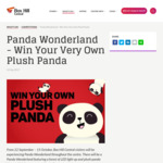 Win 1 of 20 Plush Panda Bears Worth $48 Each [Winners Must Collect Prizes from Box Hill Central, VIC]