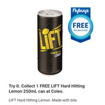 Free Lift Hard Hitting Lemon Drink 250ml at Coles (Flybuys Members)