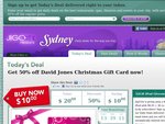 Get 50% off David Jones Christmas Gift Card now!