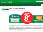Woolworths 8 Cents off per Litre on Fuel