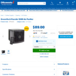 GreenTech Pureair 1500 Air Purifier for $89 at Officeworks