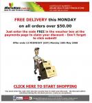 Free delivery at Thexton 26/5 on orders over $50