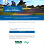 Win 1 of 3 $1,000 Drummond Golf Vouchers +/- 1 of 20 3-Month Kayo Basic Subscriptions from Golf Australia
