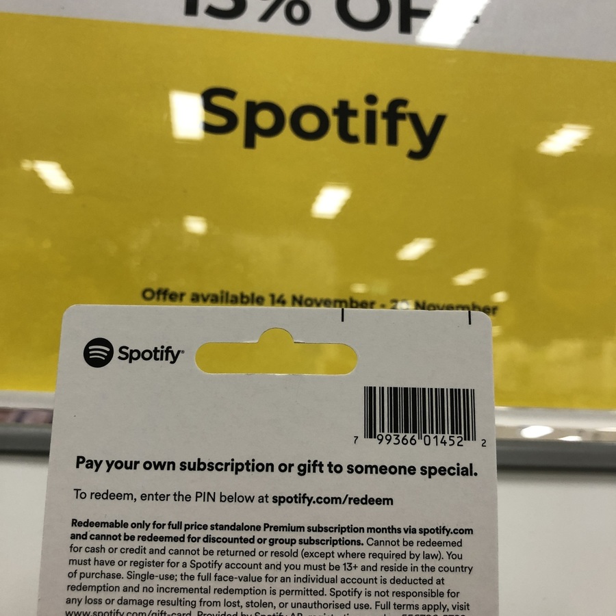 spotify 6 month gift card spotify 6 month gift card