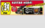 JB Hi-Fi - Guitar Hero Game + Guitar Xbox 360 $39