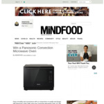 Win a Panasonic All-in-One Convection Microwave Oven Worth $1,299 from MiNDFOOD