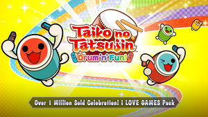 [Switch] Free - Taiko No Tatsujin: Drum 'n' Fun! - "Over 1 Million Sold Celebration! I LOVE GAMES" DLC + more - Nintendo eShop