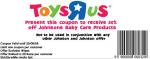 50% off Johnsons baby care @ Toys R us 