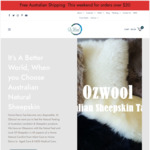 Free Shipping on Orders over $20 @ Ozwool Australian Sheepskin Tannery