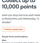 Earn up to 10k or 16k Rewards Points When You Shop (1c min) & Scan for 8 Weeks @ Woolworths Everyday Rewards
